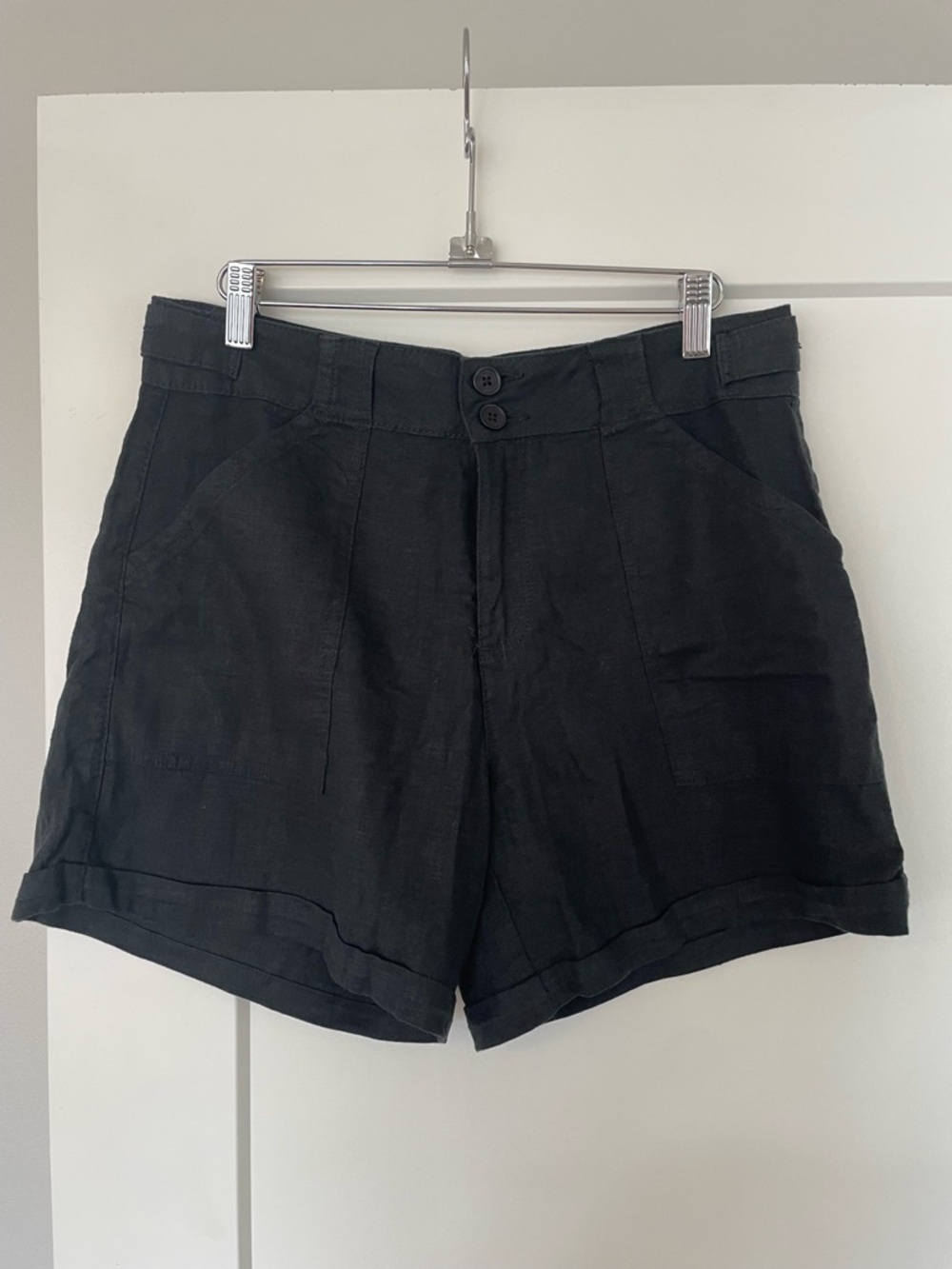Sanctuary Black Women's High-Rise Linen Blend Shorts